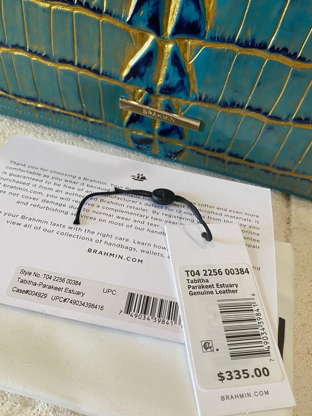 ☀️ 🌴🦜HTF PARAKEET ESTUARY BRAHMIN TABITHA SHOULDER BAG - Picture 10 of 12